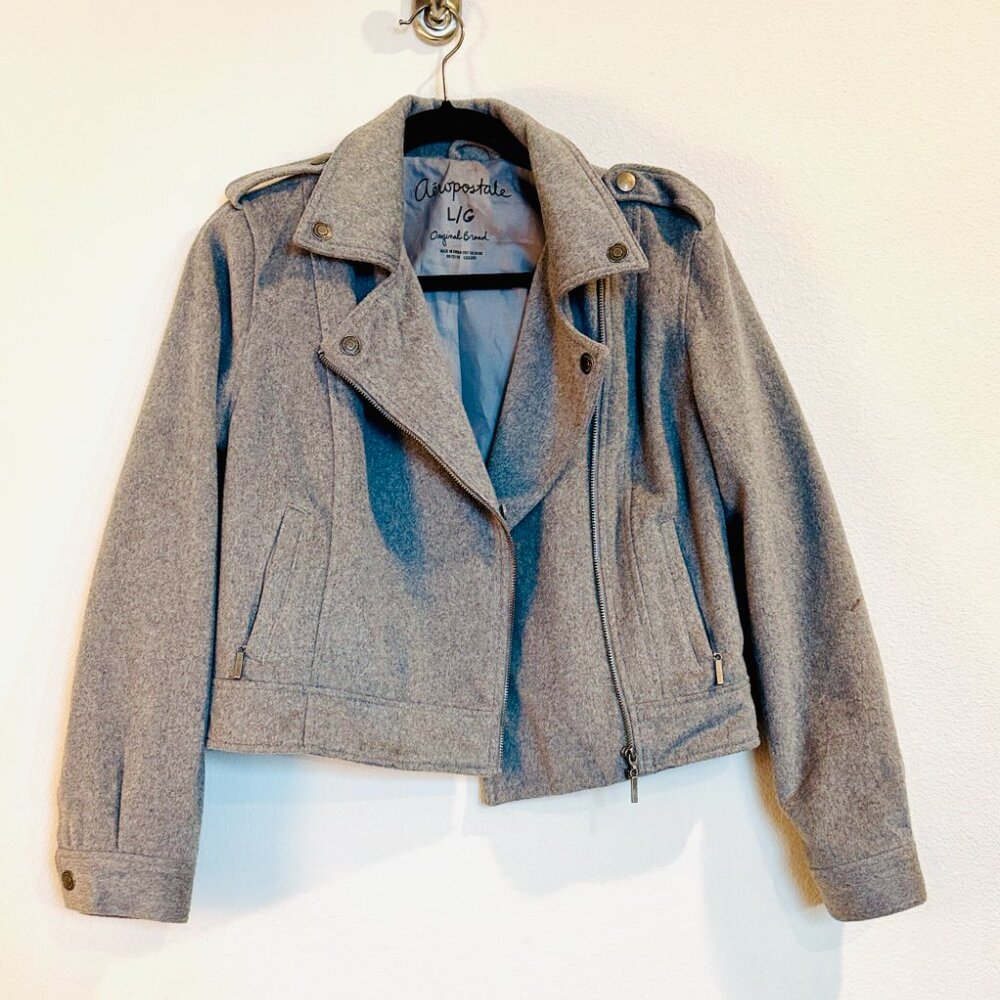 Aeropostale Women's Wool Blend Bomber Style Jacket - L